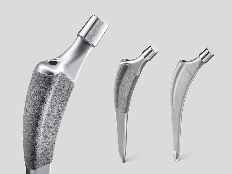 Three artificial hip stems